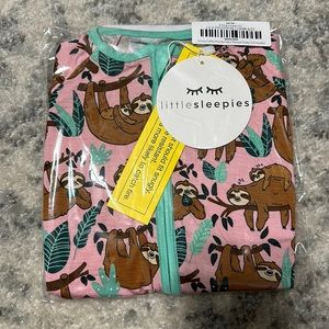 Little Sleepies Sleepy Sloths Pink zippy 3-6 months